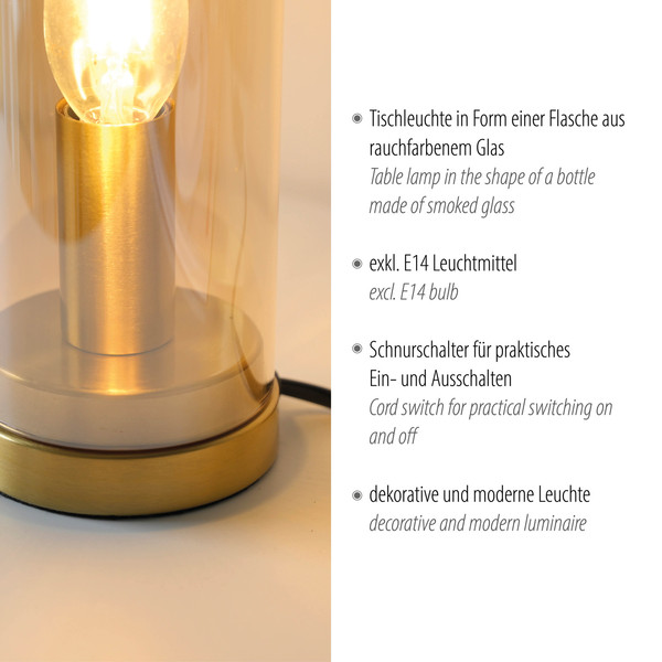 JUST LIGHT BOTTLE Tischleuchte E14 max. 25W amber 14006-27