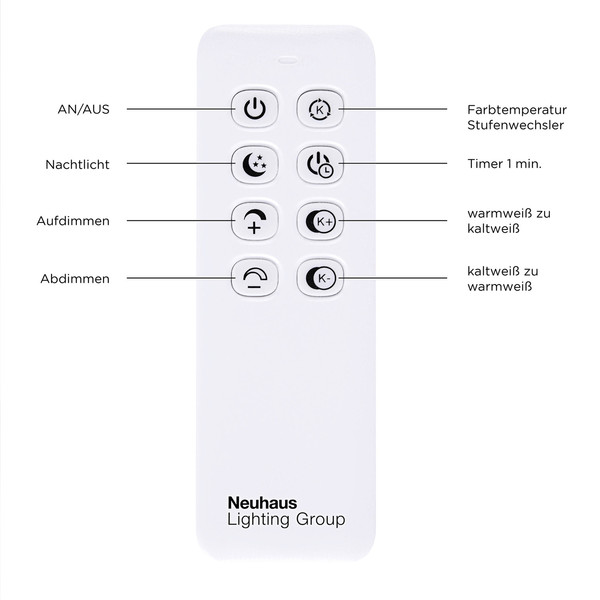 JUST LIGHT IVEN LED Deckenleuchte CCT Dimmbar 30W 2-fach stahl 14018-55