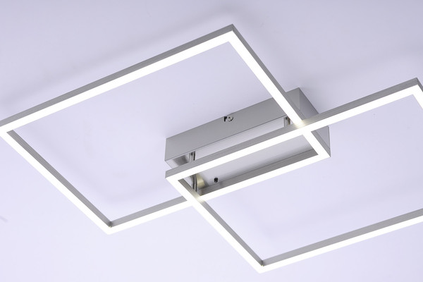 JUST LIGHT IVEN LED Deckenleuchte CCT Dimmbar 30W 2-fach stahl 14018-55