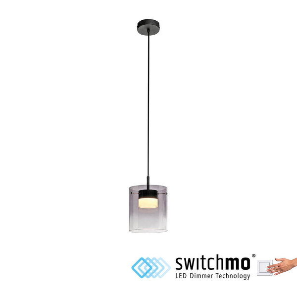 JUST LIGHT ELIO LED Pendelleuchte Warmweiss Dimmbar 7,5W schwarz 14042-18
