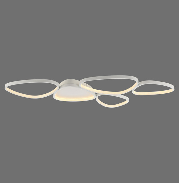 JUST LIGHT PEBBLES LED Deckenleuchte Warmweiss Dimmbar 42W weiss 14045-16