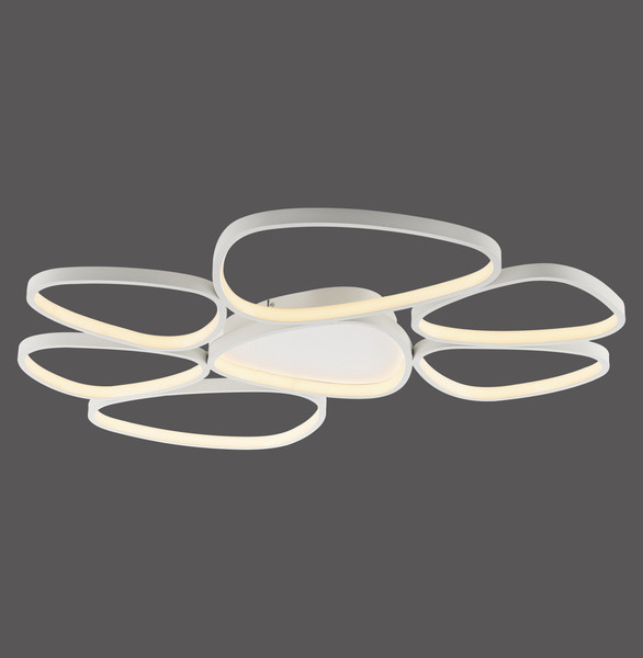 JUST LIGHT PEBBLES LED Deckenleuchte Warmweiss Dimmbar 54W weiss 14046-16