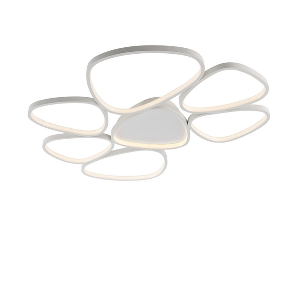 JUST LIGHT PEBBLES LED Deckenleuchte Warmweiss Dimmbar 54W weiss 14046-16