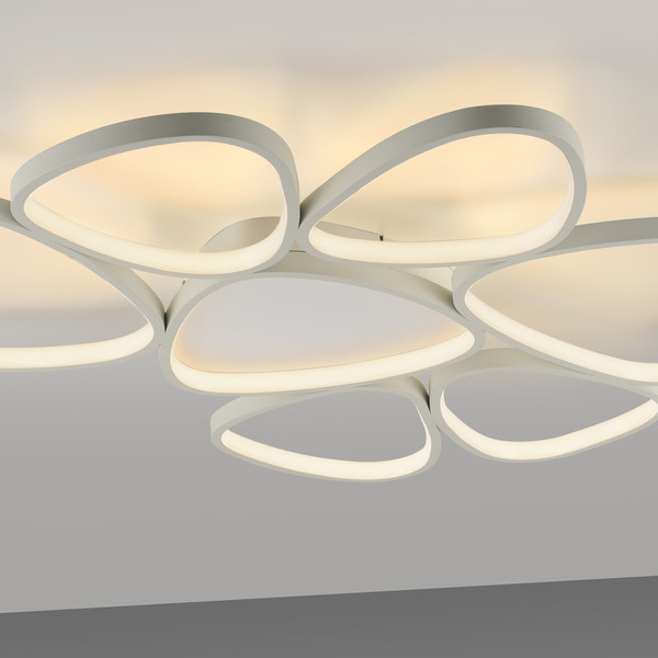 JUST LIGHT PEBBLES LED Deckenleuchte Warmweiss Dimmbar 54W weiss 14046-16