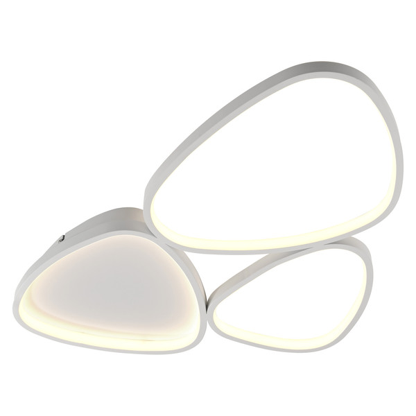 JUST LIGHT PEBBLES LED Deckenleuchte Warmweiss Dimmbar 26,5W weiss 14049-16