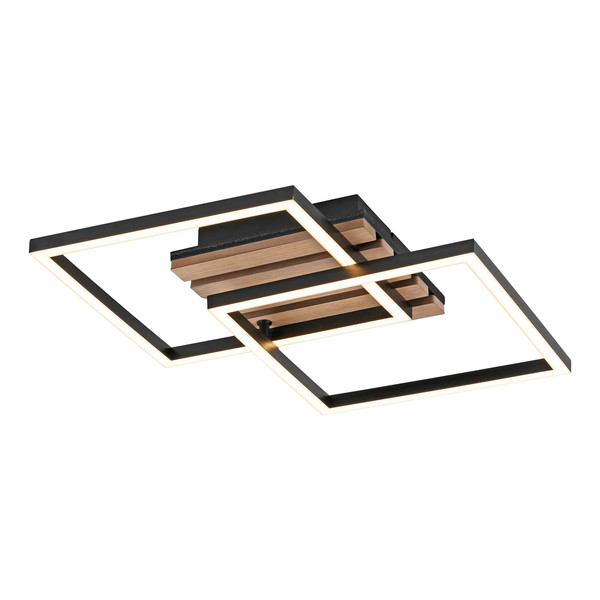 JUST LIGHT AKUSTIKA LED Deckenleuchte Warmweiss 15W Holz-natur 14053-79