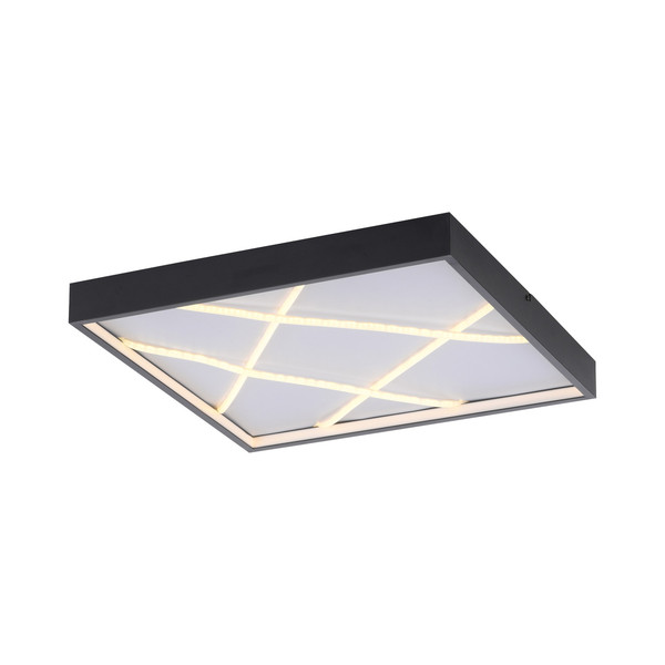 JUST LIGHT MIKADO LED Deckenleuchte Warmweiss Dimmbar 42W schwarz 14093-18