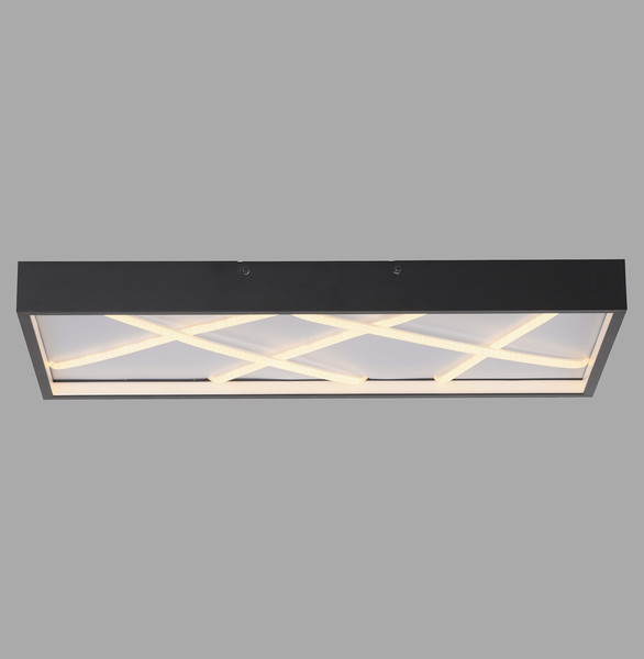 JUST LIGHT MIKADO LED Deckenleuchte Warmweiss Dimmbar 42W schwarz 14094-18