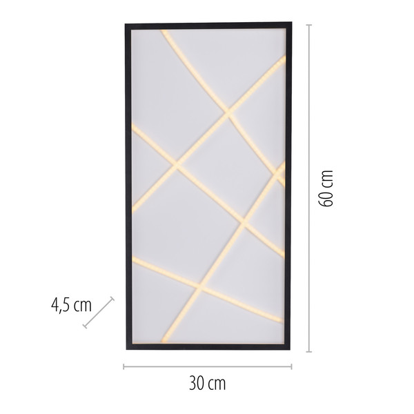 JUST LIGHT MIKADO LED Deckenleuchte Warmweiss Dimmbar 42W schwarz 14094-18