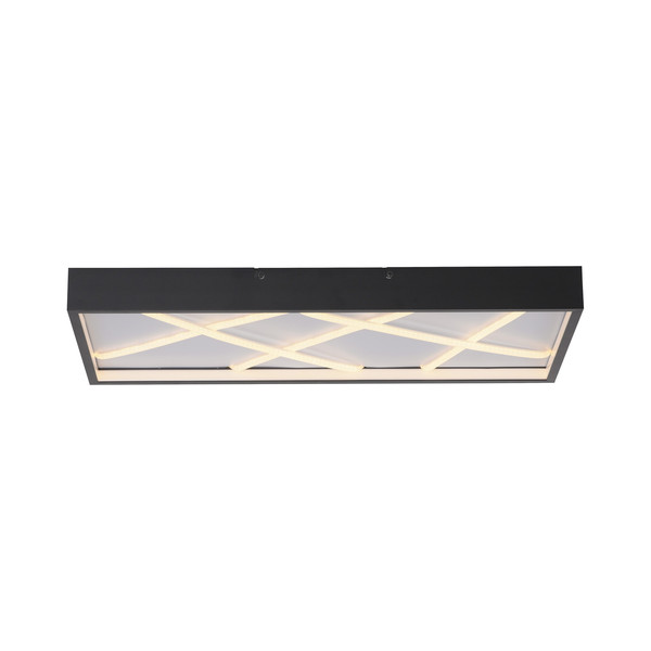 JUST LIGHT MIKADO LED Deckenleuchte Warmweiss Dimmbar 42W schwarz 14094-18