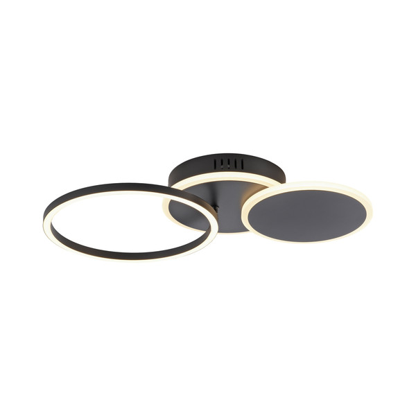 JUST LIGHT SEVENT LED Deckenleuchte Warmweiss 25,5W schwarz 14116-18