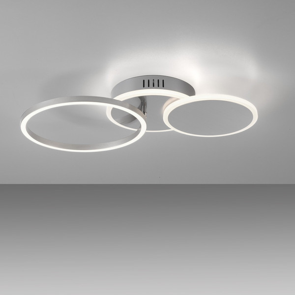 JUST LIGHT SEVENT LED Deckenleuchte Warmweiss 25,5W stahl 14116-55