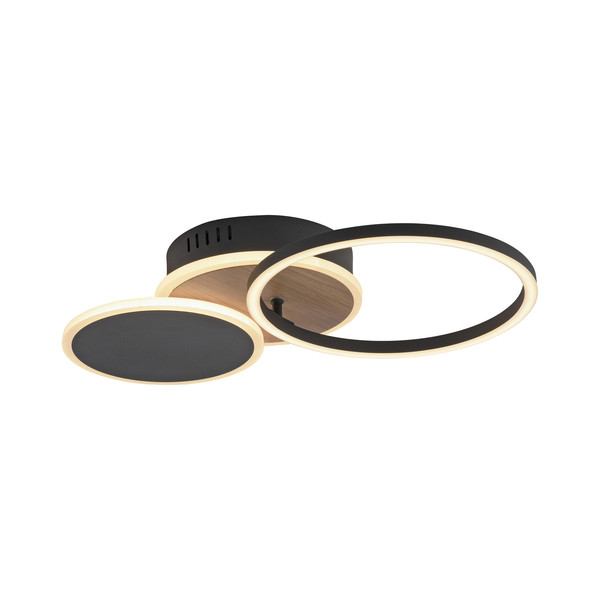 JUST LIGHT SEVENT LED Deckenleuchte Warmweiss 25,5W Holzdekor 14116-78