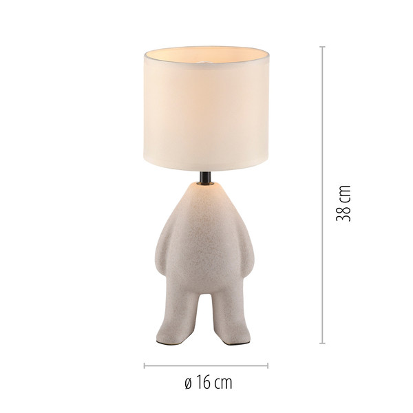 JUST LIGHT TED Tischleuchte E27 max. 25W sand 14191-39