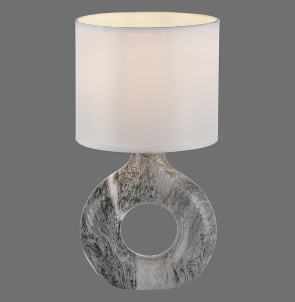 JUST LIGHT CARARA Tischleuchte E27 max. 25W grau 14193-15