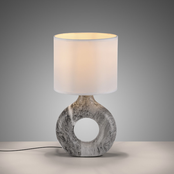 JUST LIGHT CARARA Tischleuchte E27 max. 25W grau 14193-15