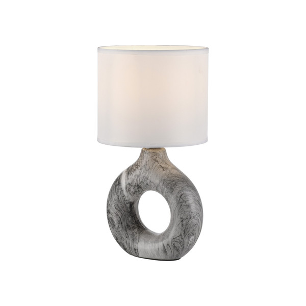 JUST LIGHT CARARA Tischleuchte E27 max. 25W grau 14193-15