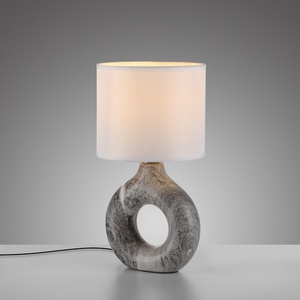 JUST LIGHT CARARA Tischleuchte E27 max. 25W grau 14193-15