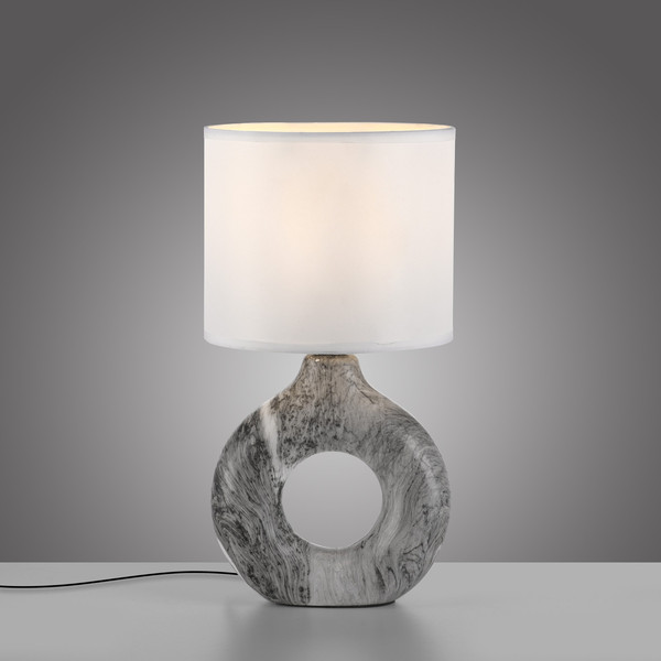JUST LIGHT CARARA Tischleuchte E27 max. 25W grau 14193-15