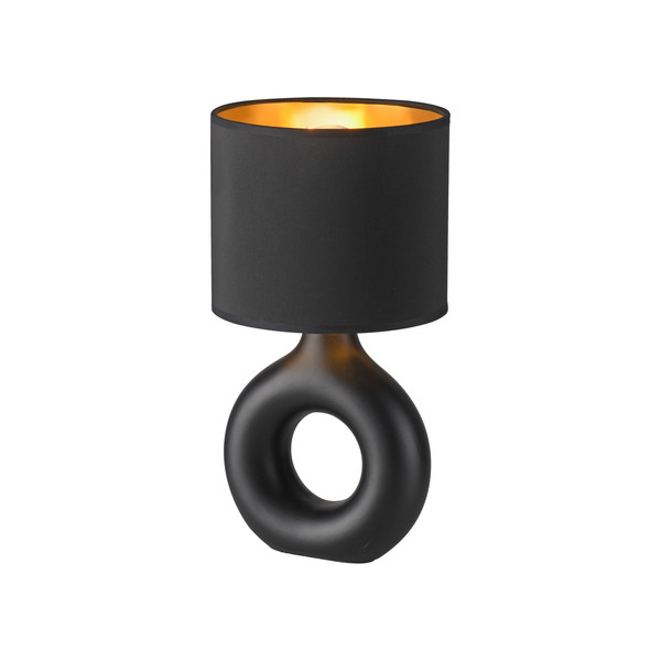 JUST LIGHT CARARA Tischleuchte E27 max. 25W schwarz 14193-18