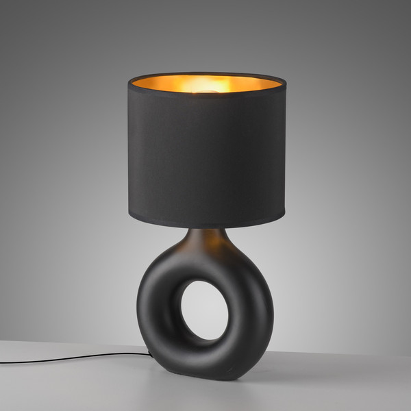 JUST LIGHT CARARA Tischleuchte E27 max. 25W schwarz 14193-18