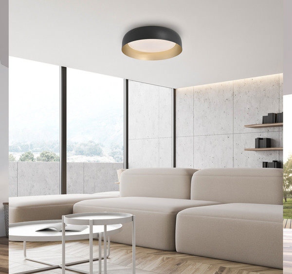 JUST LIGHT OSKO LED Deckenleuchte CCT Dimmbar 27,5W schwarz 14215-18