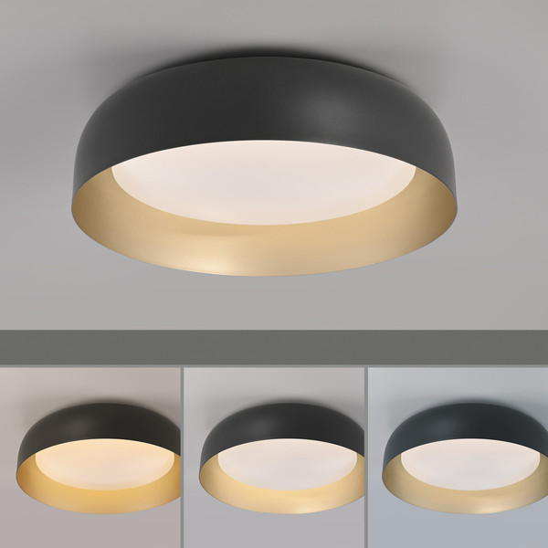 JUST LIGHT OSKO LED Deckenleuchte CCT Dimmbar 27,5W schwarz 14215-18