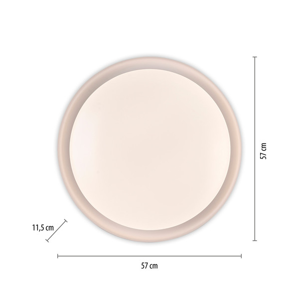 JUST LIGHT OSKO LED Deckenleuchte CCT Dimmbar 36,5W weiss 14216-16