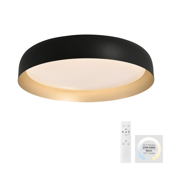JUST LIGHT OSKO LED Deckenleuchte CCT Dimmbar 36,5W schwarz 14216-18