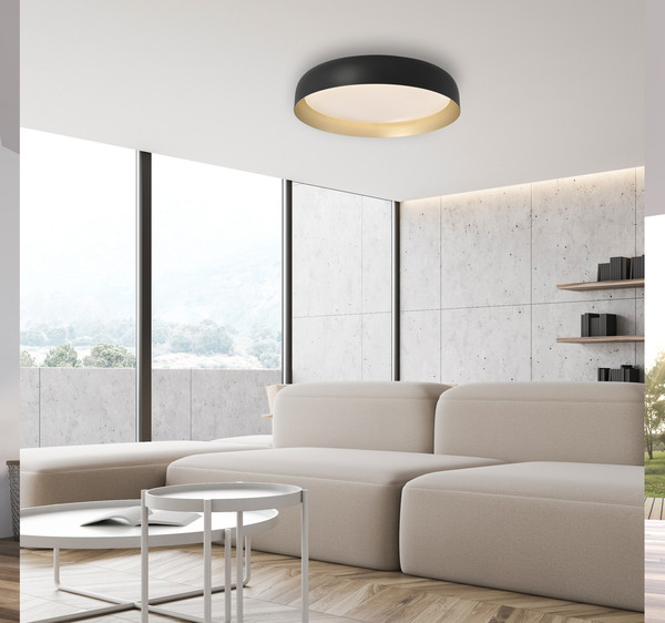 JUST LIGHT OSKO LED Deckenleuchte CCT Dimmbar 36,5W schwarz 14216-18