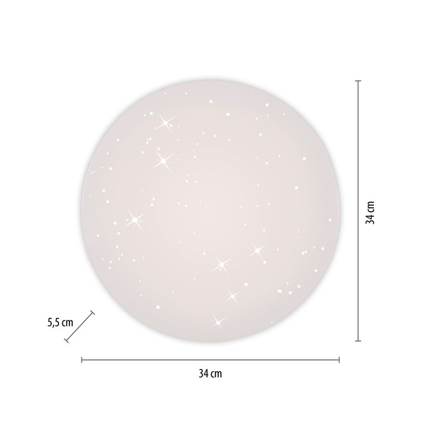 JUST LIGHT URANUS LED Deckenleuchte Warmweiss 22W weiss 14276-16