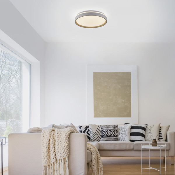 JUST LIGHT MIO LED Deckenleuchte CCT Dimmbar 20W sand 14277-39