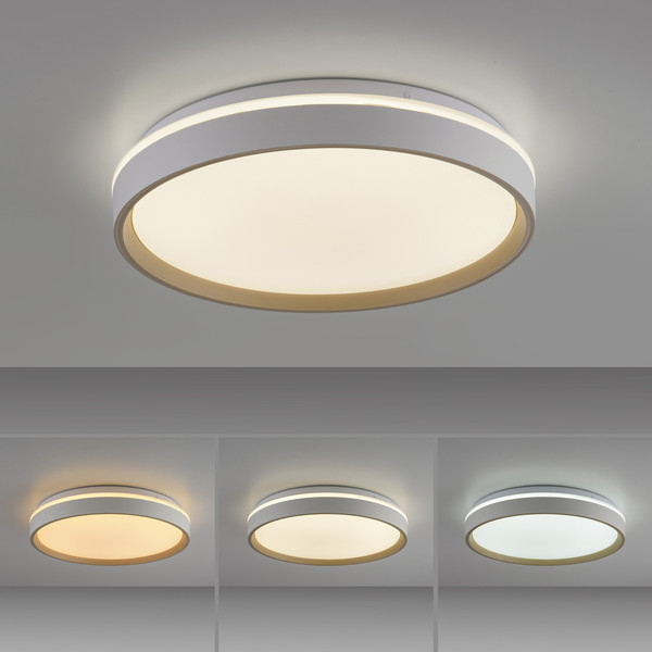 JUST LIGHT MIO LED Deckenleuchte CCT Dimmbar 20W sand 14277-39
