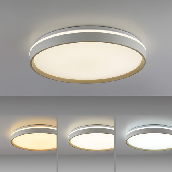 JUST LIGHT MIO LED Deckenleuchte CCT Dimmbar 34W sand 14278-39