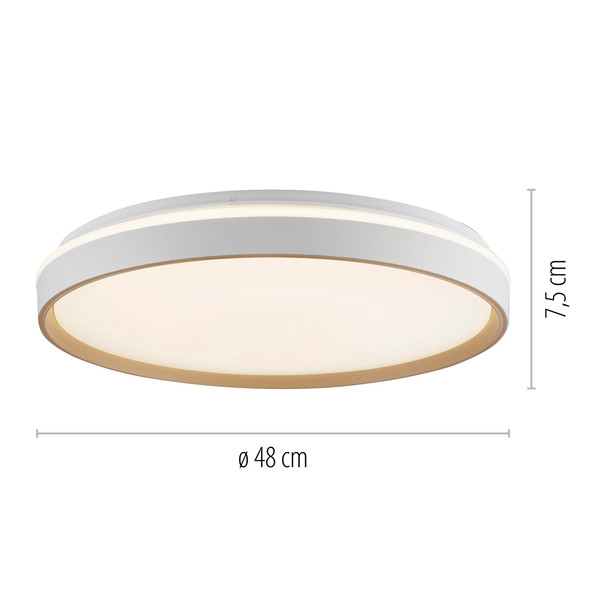 JUST LIGHT MIO LED Deckenleuchte CCT Dimmbar 34W sand 14278-39