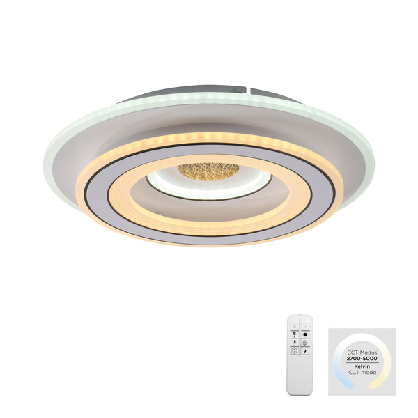 JUST LIGHT TOLAGO LED Deckenleuchte CCT Dimmbar 38W weiss 14282-16