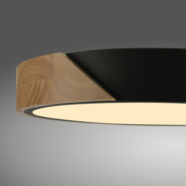JUST LIGHT BILA LED Deckenleuchte Warmweiss 24W schwarz 14288-18