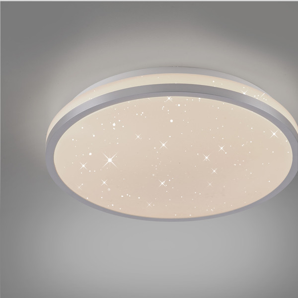 JUST LIGHT KYLE LED Deckenleuchte Warmweiss Dimmbar 10W silber 14293-21