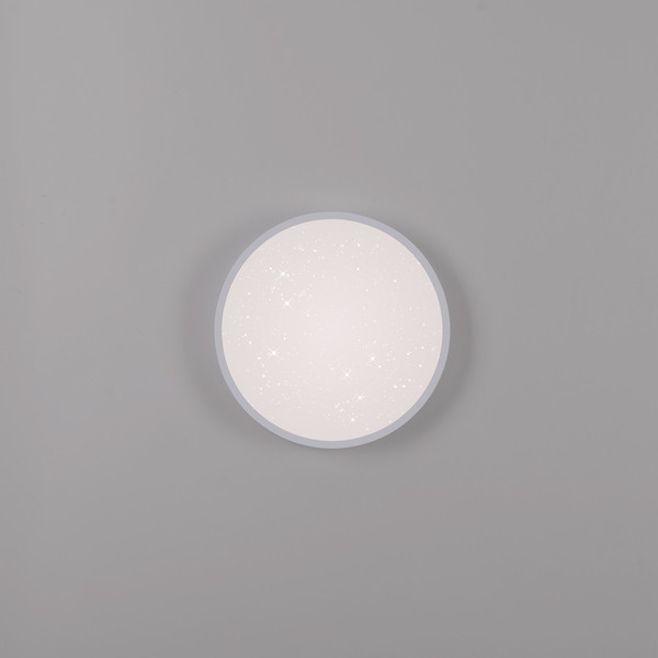 JUST LIGHT KYLE LED Deckenleuchte Warmweiss Dimmbar 10W silber 14293-21