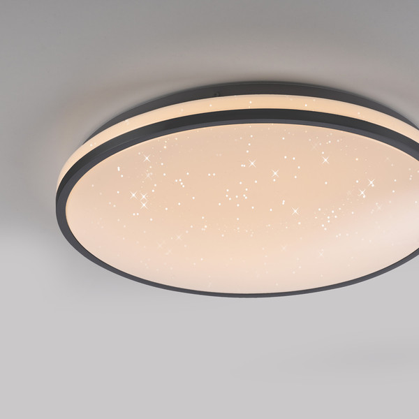 JUST LIGHT KYLE LED Deckenleuchte Warmweiss Dimmbar 19,5W schwarz 14294-18