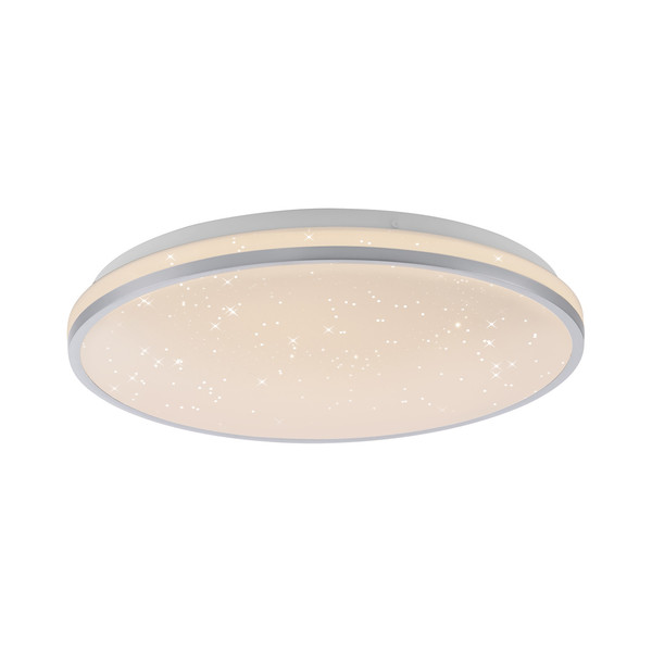 JUST LIGHT KYLE LED Deckenleuchte Warmweiss Dimmbar 19,5W silber 14294-21