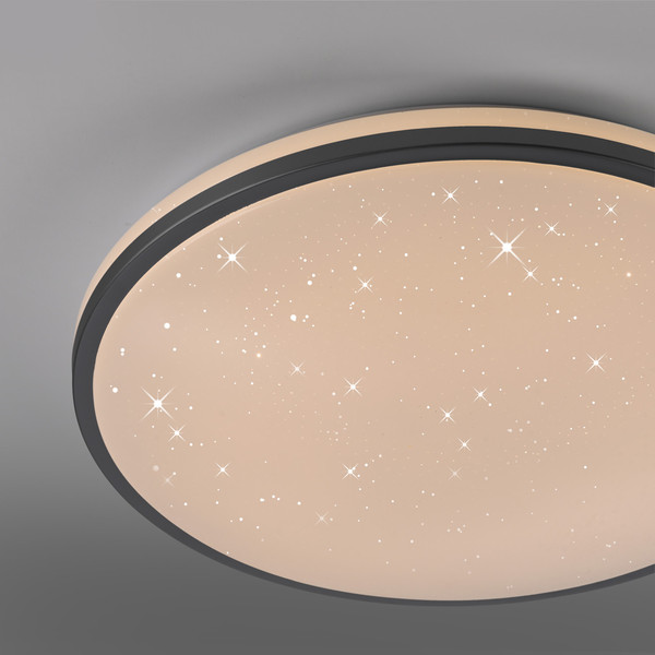 JUST LIGHT KYLE LED Deckenleuchte Warmweiss Dimmbar 34W schwarz 14295-18