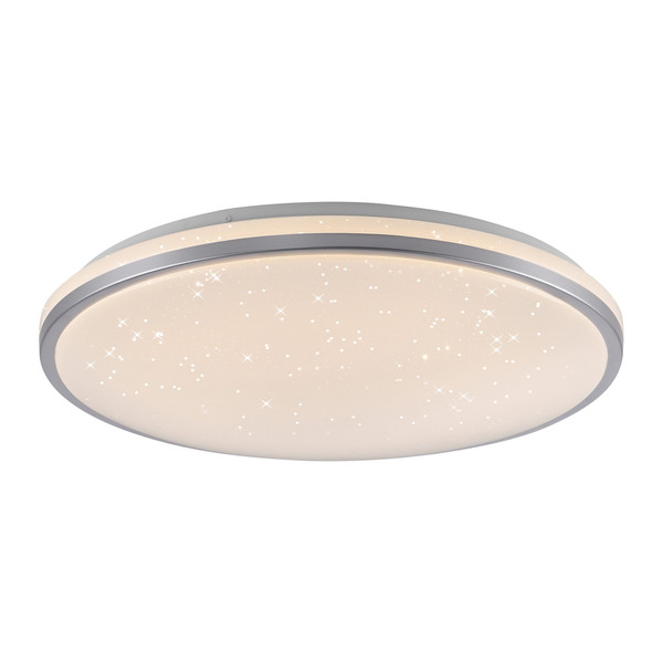 JUST LIGHT KYLE LED Deckenleuchte Warmweiss Dimmbar 34W silber 14295-21