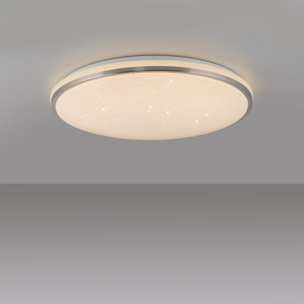 JUST LIGHT KYLE LED Deckenleuchte Warmweiss Dimmbar 34W stahl 14295-55