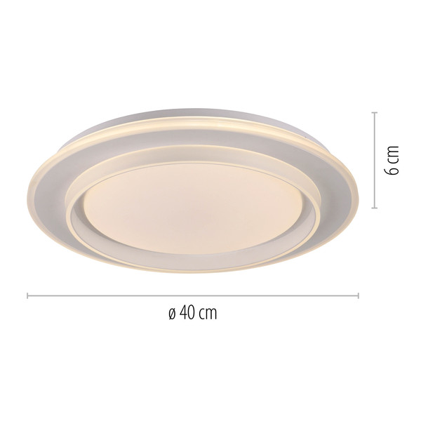 JUST LIGHT LAGO LED Deckenleuchte CCT Dimmbar 20W weiss 14296-16