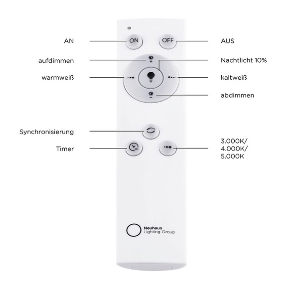 JUST LIGHT ANIKA LED Deckenleuchte CCT Dimmbar 54W weiss 14327-16