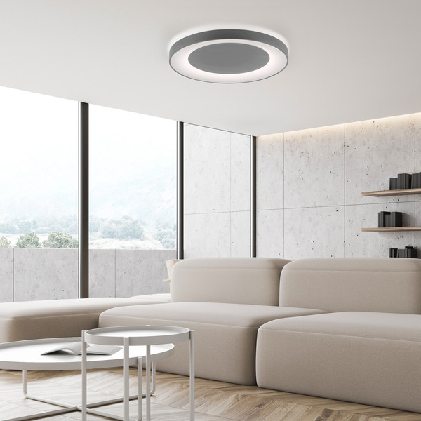 JUST LIGHT ANIKA LED Deckenleuchte CCT Dimmbar 54W grau 14327-18