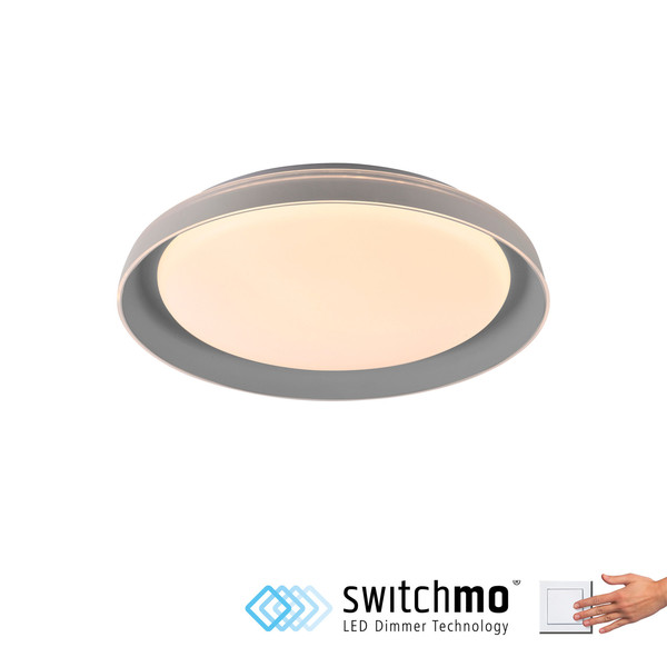 JUST LIGHT SATI LED Deckenleuchte Warmweiss Dimmbar 19,5W grau 14368-15