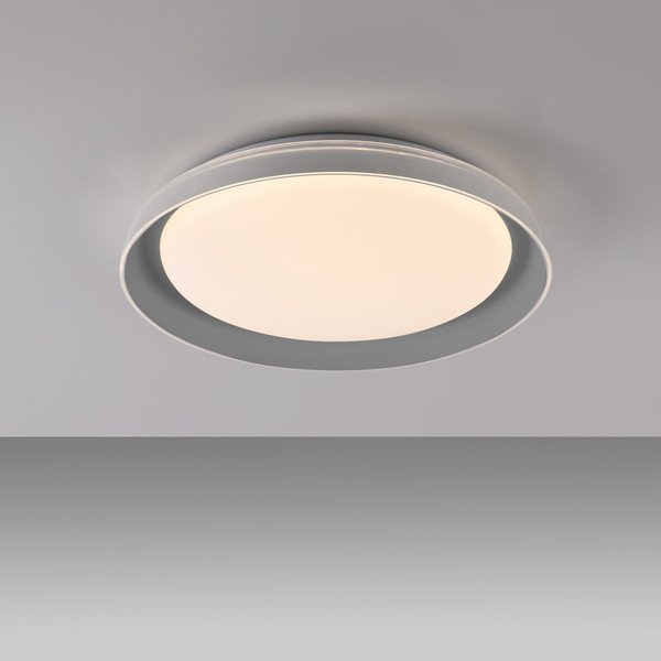 JUST LIGHT SATI LED Deckenleuchte Warmweiss Dimmbar 19,5W grau 14368-15