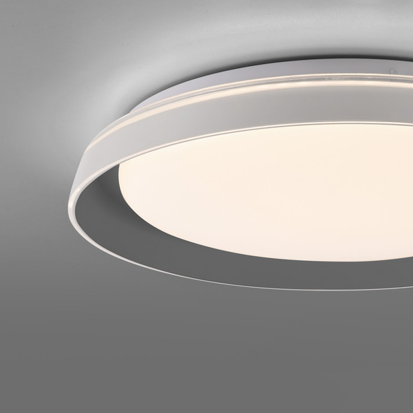JUST LIGHT SATI LED Deckenleuchte Warmweiss Dimmbar 19,5W grau 14368-15
